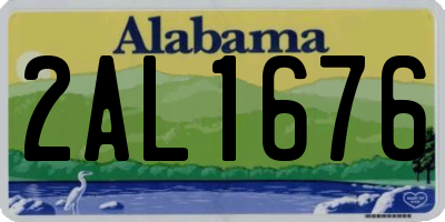 AL license plate 2AL1676