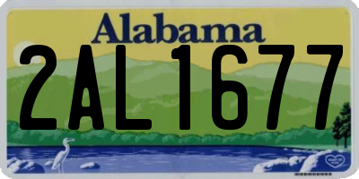 AL license plate 2AL1677