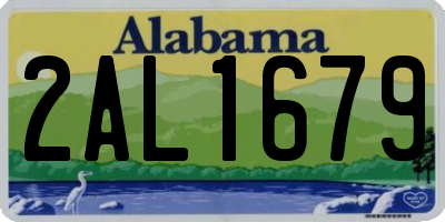 AL license plate 2AL1679