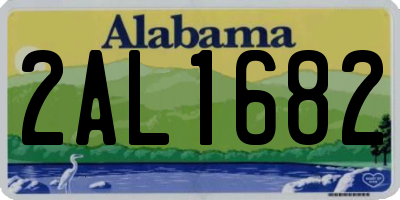AL license plate 2AL1682