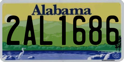 AL license plate 2AL1686