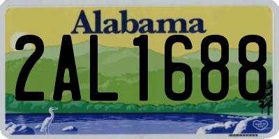 AL license plate 2AL1688