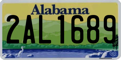 AL license plate 2AL1689