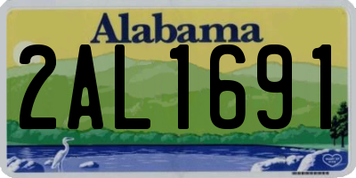 AL license plate 2AL1691