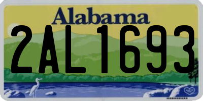 AL license plate 2AL1693