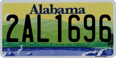 AL license plate 2AL1696