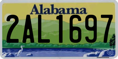 AL license plate 2AL1697