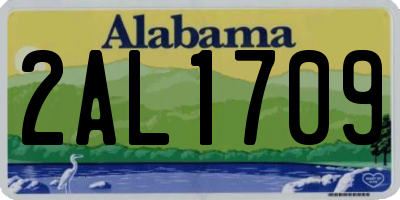 AL license plate 2AL1709