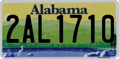 AL license plate 2AL1710
