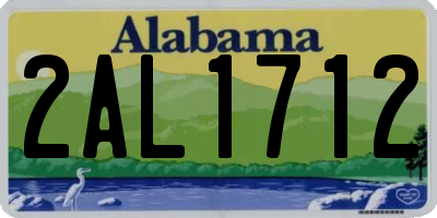 AL license plate 2AL1712
