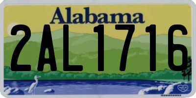AL license plate 2AL1716