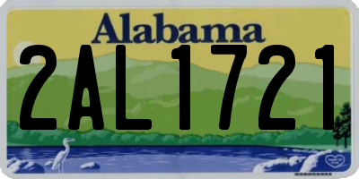 AL license plate 2AL1721