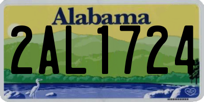 AL license plate 2AL1724