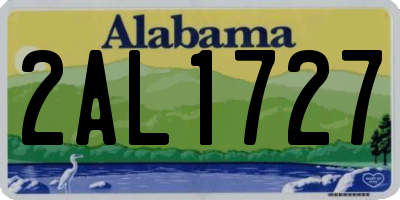 AL license plate 2AL1727