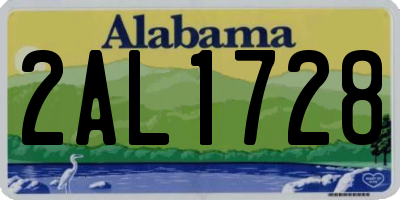 AL license plate 2AL1728