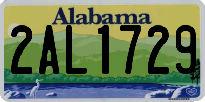 AL license plate 2AL1729