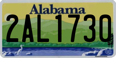 AL license plate 2AL1730