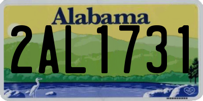 AL license plate 2AL1731