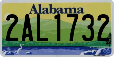 AL license plate 2AL1732