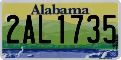AL license plate 2AL1735