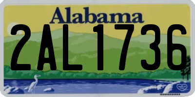 AL license plate 2AL1736