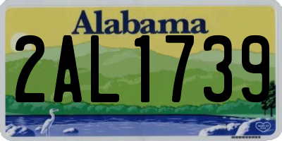 AL license plate 2AL1739