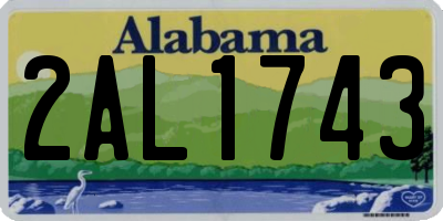 AL license plate 2AL1743