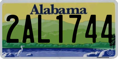 AL license plate 2AL1744