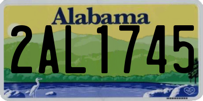 AL license plate 2AL1745