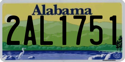 AL license plate 2AL1751