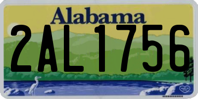 AL license plate 2AL1756