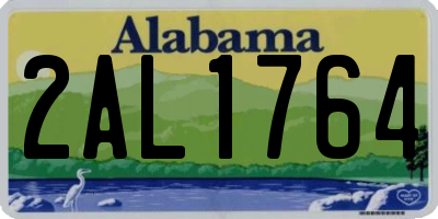 AL license plate 2AL1764
