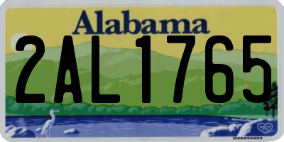 AL license plate 2AL1765