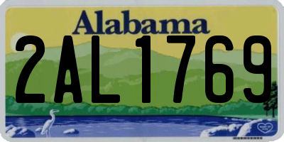 AL license plate 2AL1769