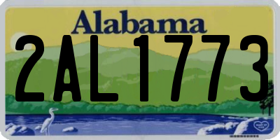 AL license plate 2AL1773