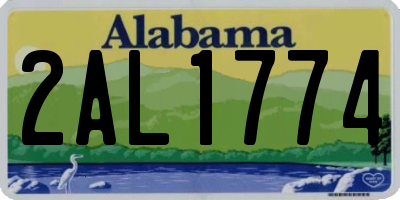 AL license plate 2AL1774