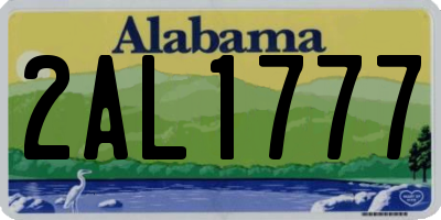 AL license plate 2AL1777