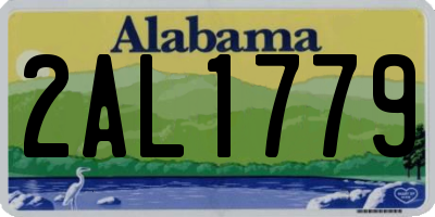AL license plate 2AL1779