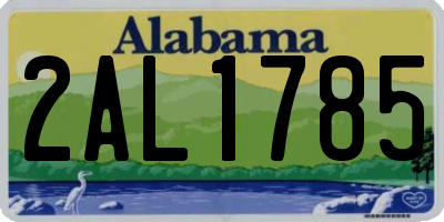 AL license plate 2AL1785