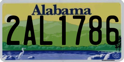 AL license plate 2AL1786