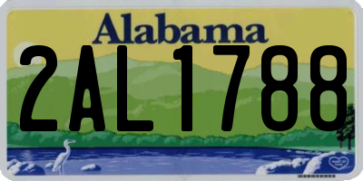 AL license plate 2AL1788