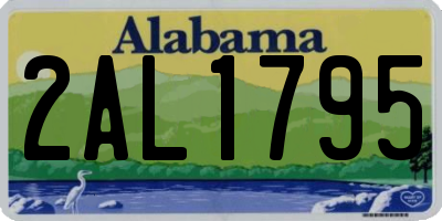 AL license plate 2AL1795