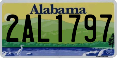 AL license plate 2AL1797
