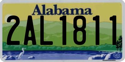 AL license plate 2AL1811