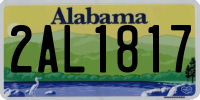 AL license plate 2AL1817