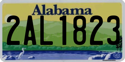 AL license plate 2AL1823