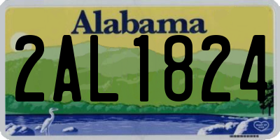 AL license plate 2AL1824