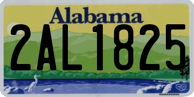 AL license plate 2AL1825