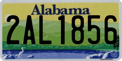 AL license plate 2AL1856