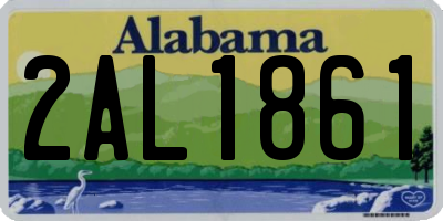 AL license plate 2AL1861
